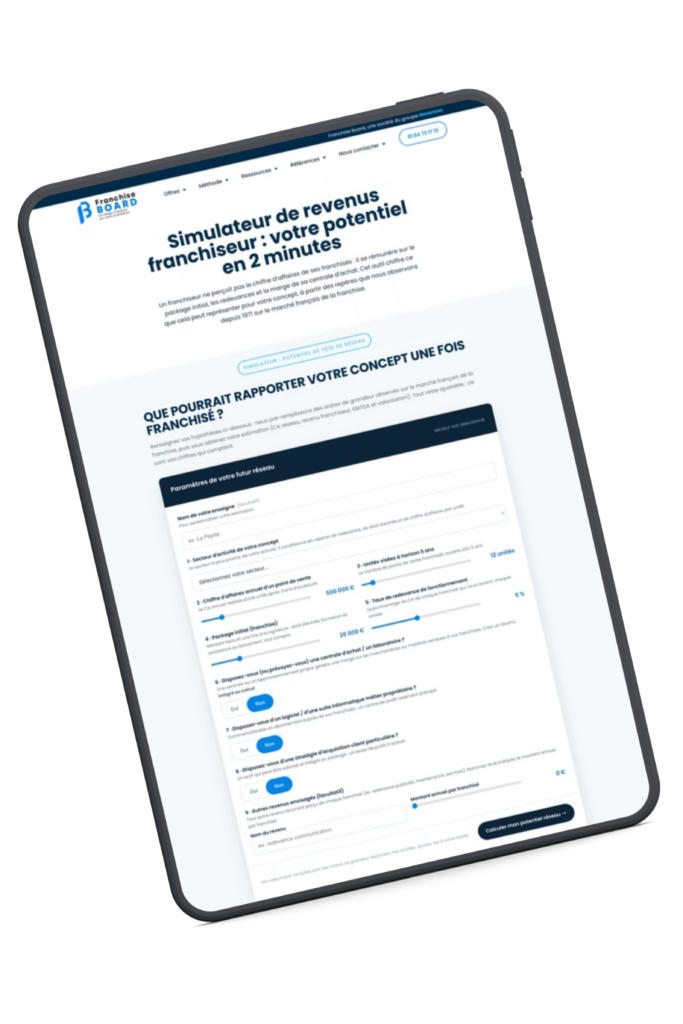 simuler ses revenus franchiseur