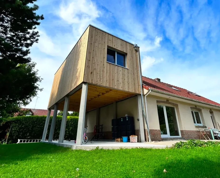 extension de maison en bois en kit